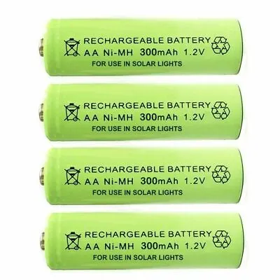 AA Rechargeable Batteries Solar Light 1.2v 300mAh AA NiMH - Very Latest Type • £4.45