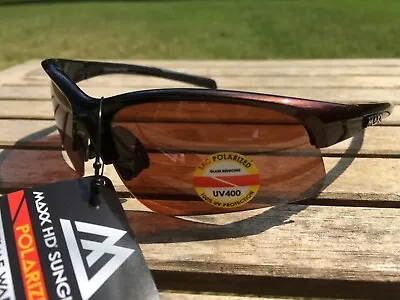 Maxx HD Sunglasses Domain HDP Black Bronze Brown Fishing Polarized Golf • $19.95