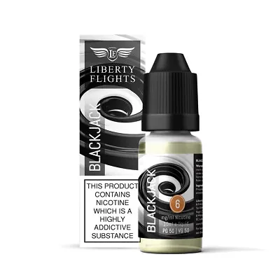 Liberty Flights E Liquid 10ml Blackjack 12mg Refill XO Vape Juice 50PG/50VG • £3.99