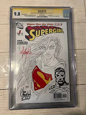 Supergirl #1 Sketch Variant CGC SS 9.8 Signed By Michael Turner & Ian Churchill! • $1300