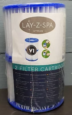 2pcs Bestway Lazy Lay-Z-Spa Filters VI Cartridge Hot Tub Spa For Swimming Pool • £7.70