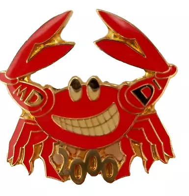 Maryland Destination Imagination 2000 MD DI Smiling Crab Pinback OOTM Finals Pin • $40.79