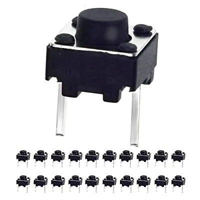 20 Pcs 6 Mm Pin Momentary Tactile Push Button Switch Through Hole Breadboard For • $9.22