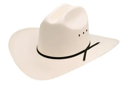 NEW! Western Low Crown Straw Cowboy Hat Adult  (6 5/8 - 7 7/8) White • $54.95