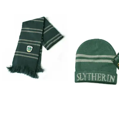 For Harry Potter Fans Slytherin Thicken Scarf + Hat Soft Warm Costume Cosplay • $18.98