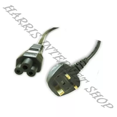 £4.85 • Buy 3 Pin UK (3 Prong Clover Leaf) Laptop Power Cable/Lead/Cord For Laptop Adapter