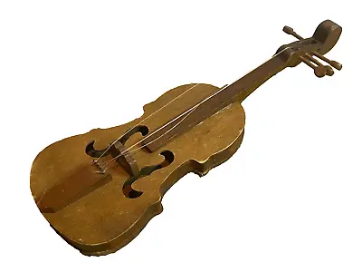 Vintage Miniature Replica Wood Violin Musical Instrument Doll Sized Folk Decor • $19.99