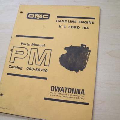 $52 • Buy FORD V4 104 Gas Engine Parts Manual Book Skid Steer Loader Mustang Gasoline List