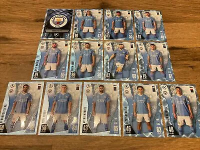 Match Attax 23/24 Crystal Parallel Manchester City Complete Set Of 13 Cards • £12.99