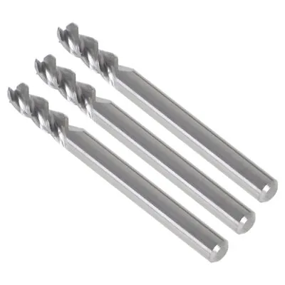 3 Pack 3/16  3 Flute Regular Length Carbide End Mill For Aluminum • $15.33