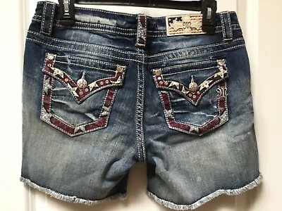 🌺 Miss Me Stars Studded Embroidered  Beautiful Jean Shorts • $26.99