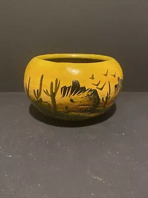 Vtg Vintage Hand-painted Southwest/Mexico Ceramic Dish/bowl Pottery. Unsigned  • $15