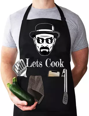 Aprons For Men Mens Apron Chef Cooking Apron Funny Apron For Men Two Pockets • $14.12