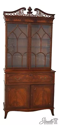 L61160EC: JOHN WIDDICOMB Chippendale Mahogany Secretary Desk Bookcase • $6595