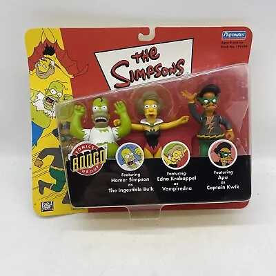 THE SIMPSONS ACTION FIGURES COMIC BONGO GROUP Homer Simpson Hulk  By PLAYMATES • £54.99