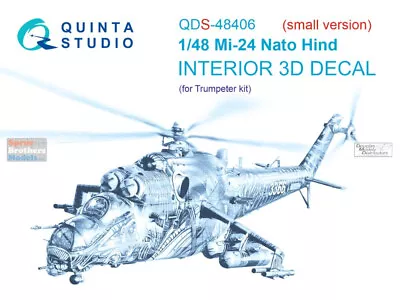 QTSQDS48406 1:48 Quinta Studio Interior 3D Decal - Mi-24 NATO Hind (TRP Kit) • $24.79