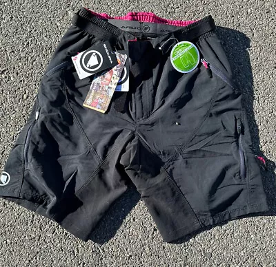 Endura Women's Hummvee Short II With Liner Mountain Biking Black E6106BK • $34.95