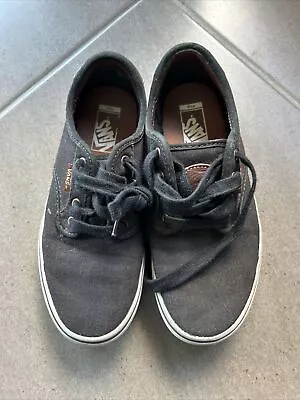 Size 3 Kids Black Vans Shoes • $10