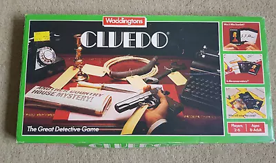 CLUEDO Vintage 1983 Waddingtons The Detective Board Game Complete VERY GOOD COND • £14.99