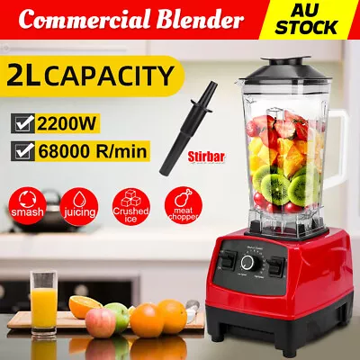 2L Commercial Blender Mixer Food Processor Smoothie Ice Crush Juicer High Speed • $42.95