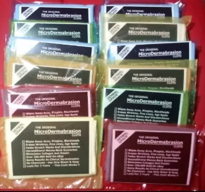 One Dozen Original MicroDermabrasion Cloths -  Individually Sealed  • $29.71