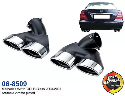 Exhaust Tips Quad Tailpipes Trims For Mercedes Benz W211 CDi E-Class 2003-2007 • $485.71