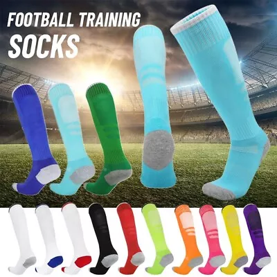 Long Over The Knee Breathable Sports Socks Soccer Sock Anti Slip Football Socks • £4.63