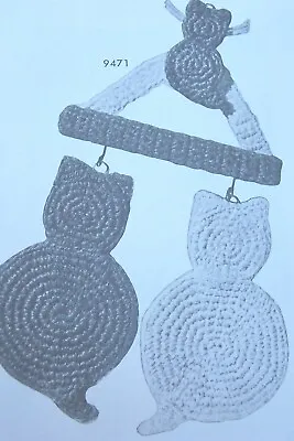 Vintage Crochet Cat #1 Potholder PATTERN ONLY • $4.95