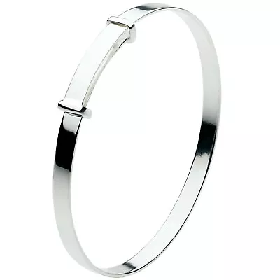 New Kit Heath Kids Solid Silver Extending Christening Bangle Bracelet • £40
