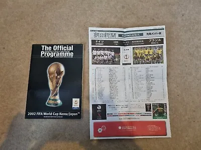 £40 • Buy 2002 World Cup Finals Official Programme Japan. Korea With Final Game Teamsheet