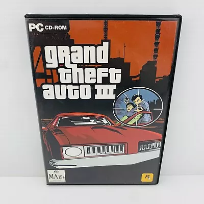 Grand Theft Auto III PC CD-ROM Windows Game - 2 Discs -  2002 • $17.95