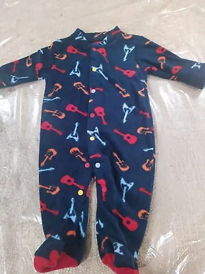 Dunnes Blue Fleece Sleepsuit Babygro Boy Age 3-6 Months Brand New • £5.75