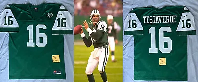 Vintage 90s Mens XL Vinny Testaverde #16 New York Jets Nike Team Green Jersey • $55