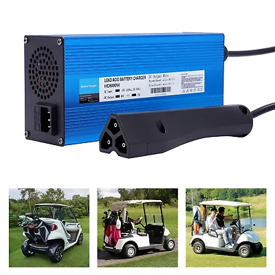 600W 10A Automatic Golf Cart Battery Charger W/OBC Cable & 8.2ft Power Cords US • $75.05