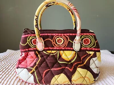 Vera Bradley Retired Buttercup Double Handle Purse Bag Perfect Fall Colors Euc • $13