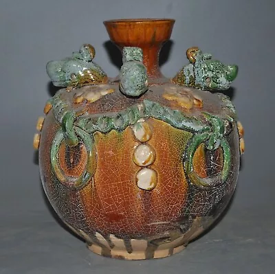 10  Tang Dynasty Tangsancai Pottery Porcelain Dragon Zun Cup Bottle Pot Vase Jar • $299