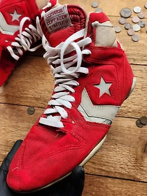 Vtg / Converse / Cliff Keen Dynatech / Red / Shoe / Sz 8 / 838807 19736 • $250