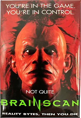 Brainscan (2X3  Pin) Horror Movie Promo Pinback Button 1990s RETRO VINTAGE • $5.99