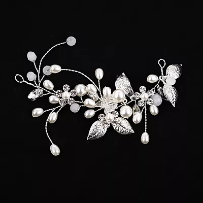 £4.43 • Buy Wedding Floral Vine Bridal Headband Headpiece Crystal Pearl Hair Accessories UK
