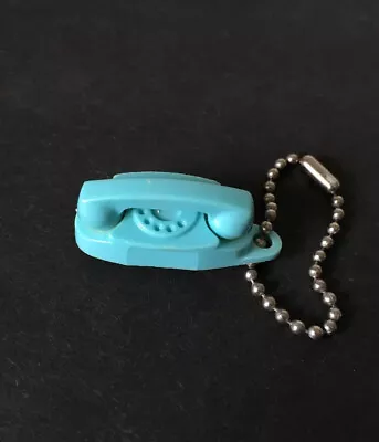 Vintage Keychain THE PRINCESS PHONE ROTARY DIAL Key Fob Ring MINI TELEPHONE Blue • $9.90