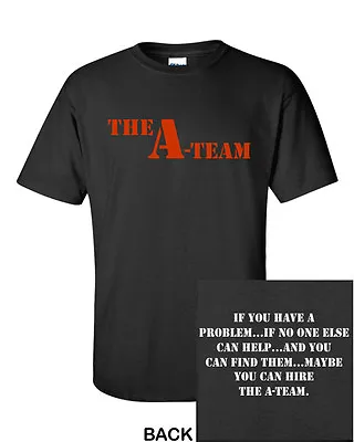 The A-TEAM Men's T-Shirt BLACK New Funny Vintage Logo RETRO Classic 80's  • $19.76