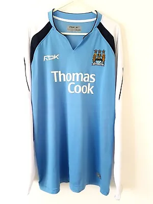 Manchester City Home Shirt 2006. Large. Original Reebok Blue Adults Long Sleeves • £39.99