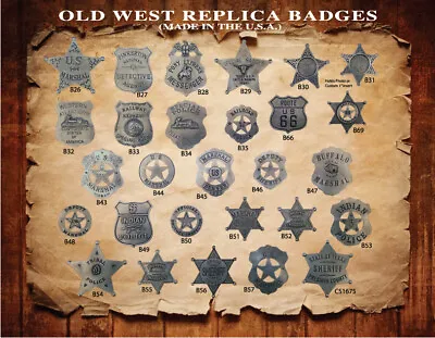 Assorted Old West Western Badgesstarvintagecollectible You Pick Styles • $11.99