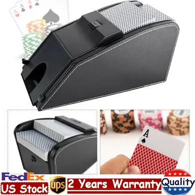 Automatic Electronic Card Casino Shuffler Dealing Dispenser Shuffle Machine USA • $76.50