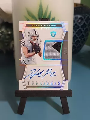 2022 National Treasures Hunter Renfrow Player Worn Patch Autographed Sp # 19/25 • $39