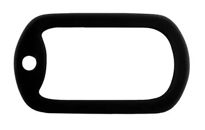 British US Army Military Style Black Rubber Dog Tag RECTANGLE Silencers UK • £2.23