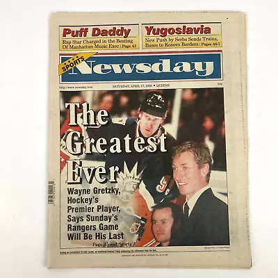 Vintage Newsday  The Greatest Ever  Wayne Gretzky April 17 1999 Queens • $17.95