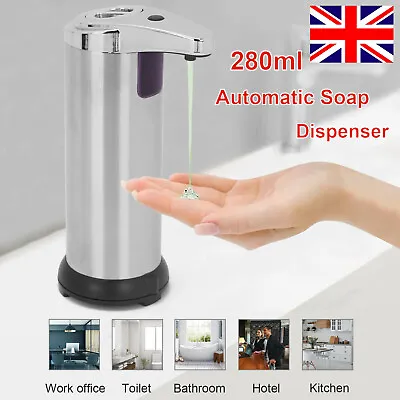 £11.09 • Buy Touchless Hands Free Liquid Sanitizer IR Sensor Automatic Soap Dispenser 280ml