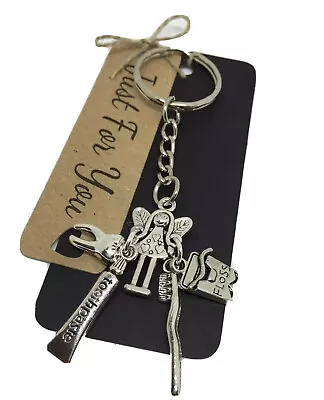 £5.95 • Buy Dentist ~Dental Nurse ~Hygienist ~Tooth Fairy Keyring ~Keychain Gift~ Christmas