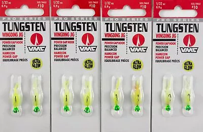 (lot Of 4) Vmc Tungsten Wingding Jig 1/32oz Twdj132gogl Green Orange Glow L8130 • $3.25